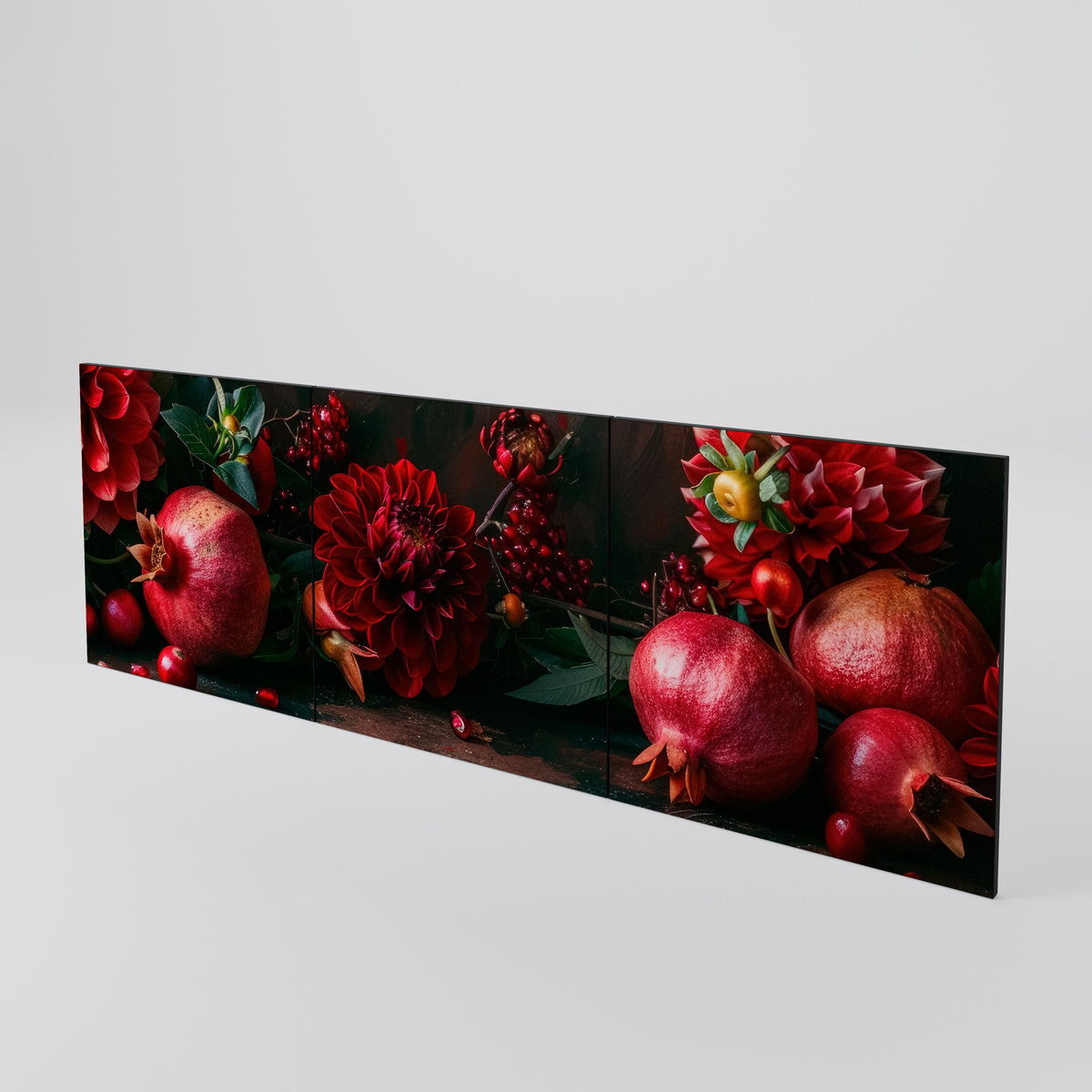 DAHLIAS AND POMEGRANATES Juego de 3 puertas para aparador