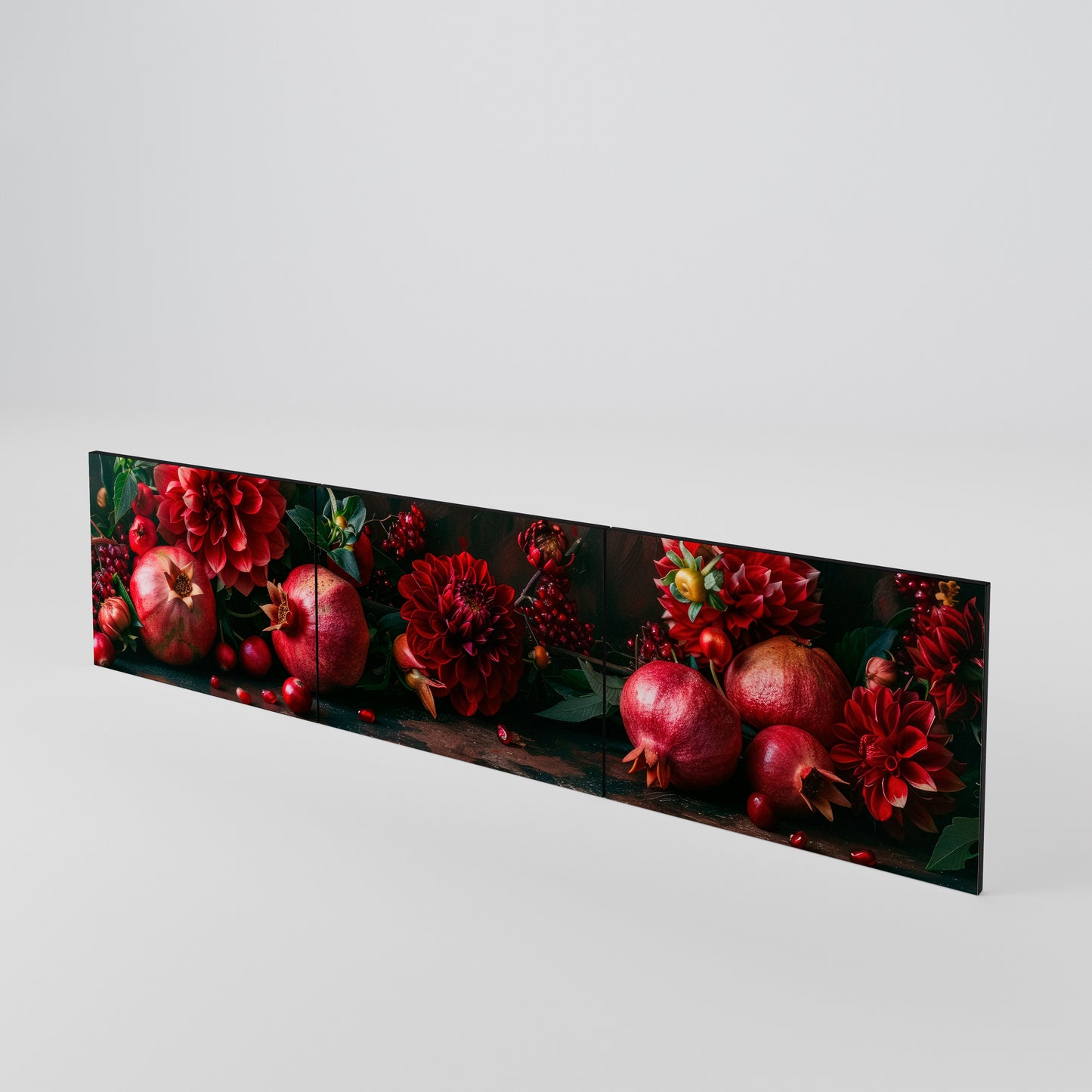 DAHLIAS AND POMEGRANATES Juego de 3 puertas para mueble de TV
