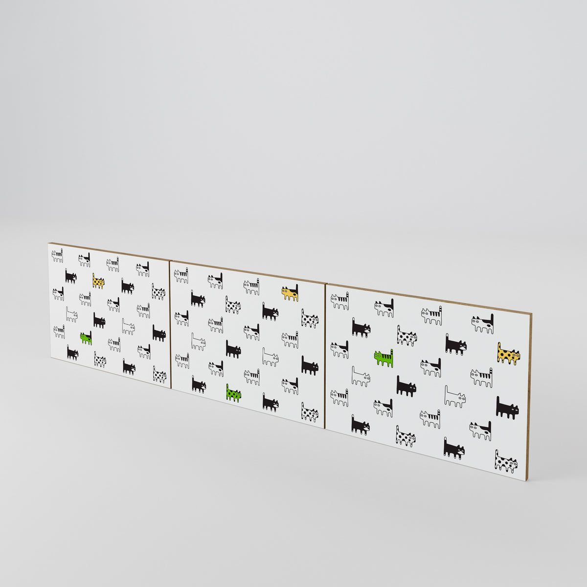 CATS COMPILATION Juego de 3 puertas para mueble de TV