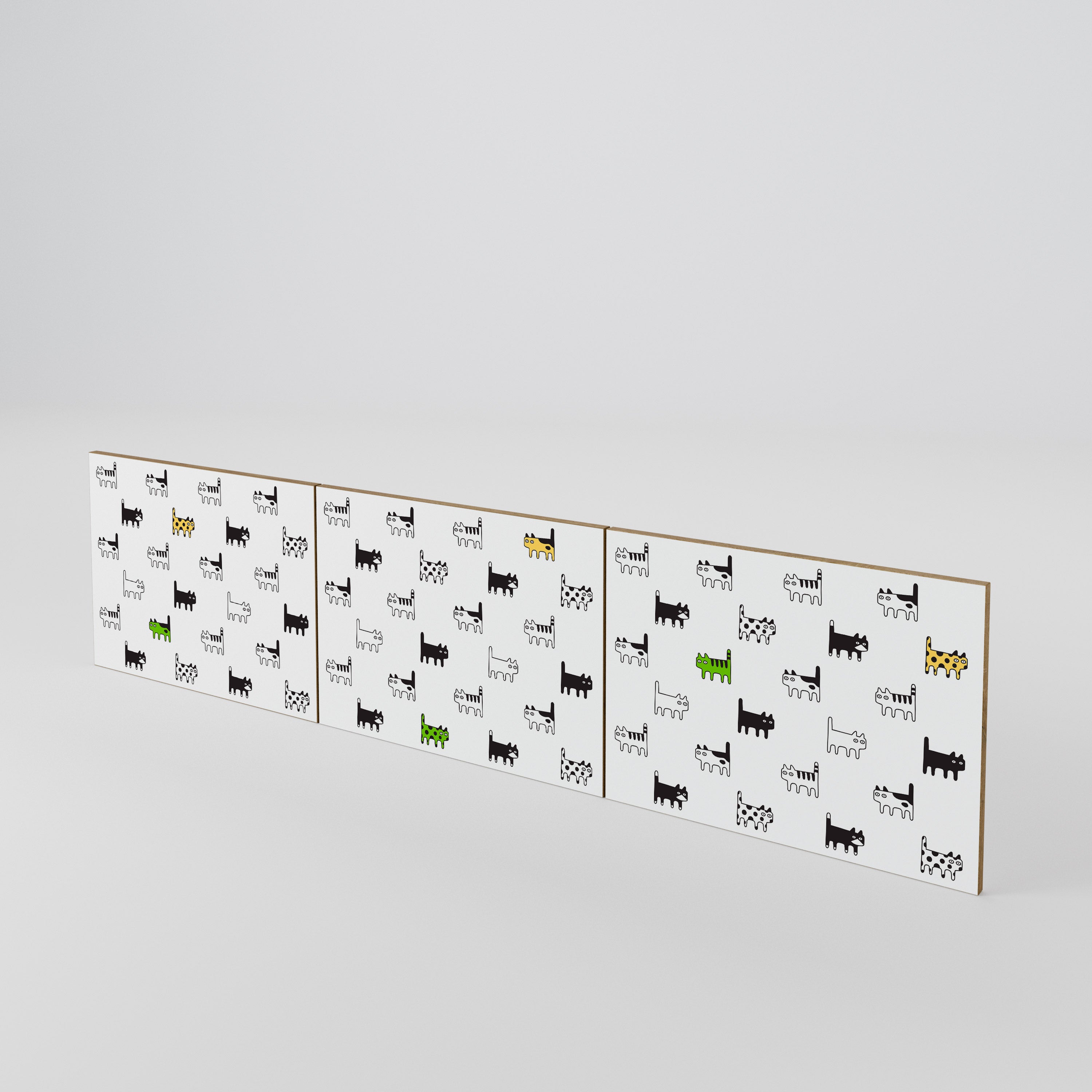 CATS COMPILATION 3-Piece TV Cabinet Door Set