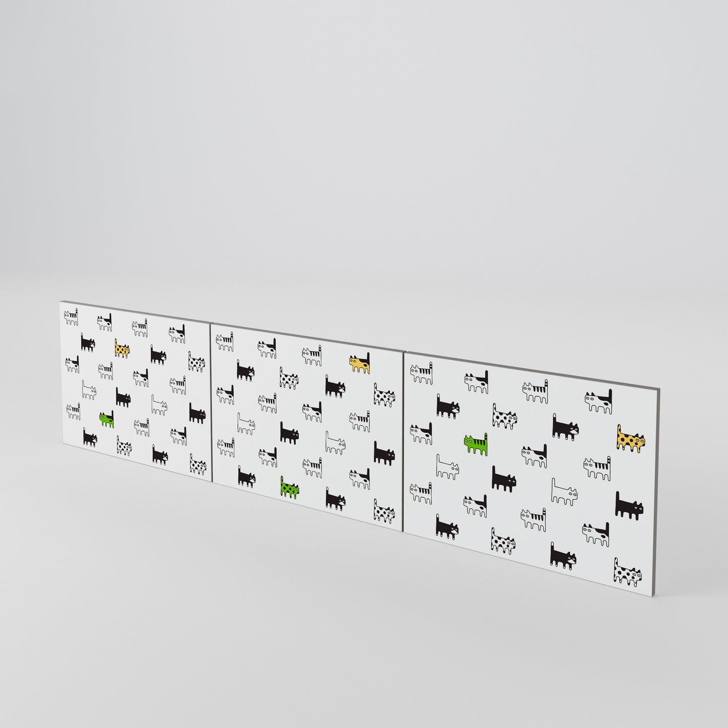 CATS COMPILATION Juego de 3 puertas para mueble de TV