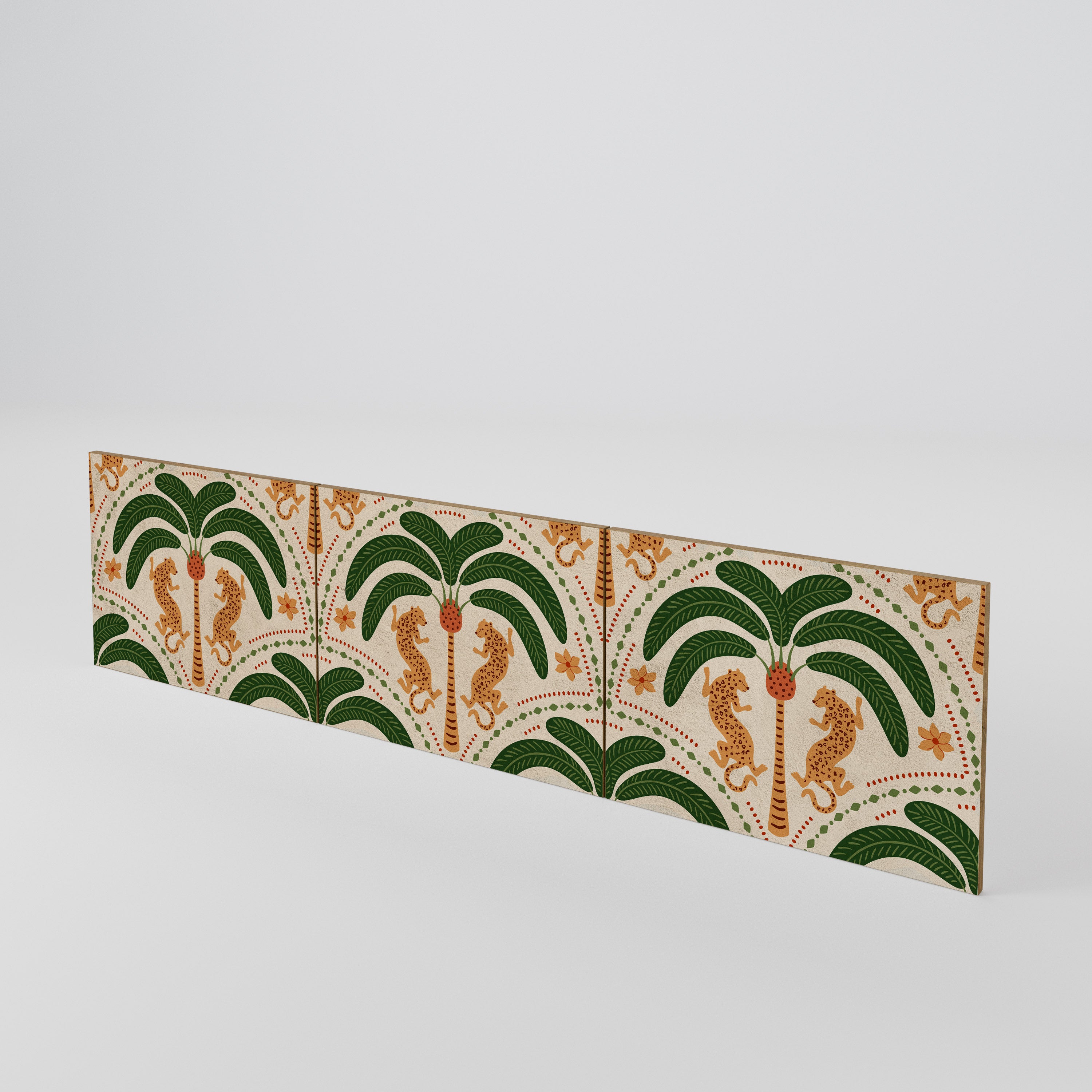 DANCING PREDATORS 3-Piece TV Cabinet Door Set