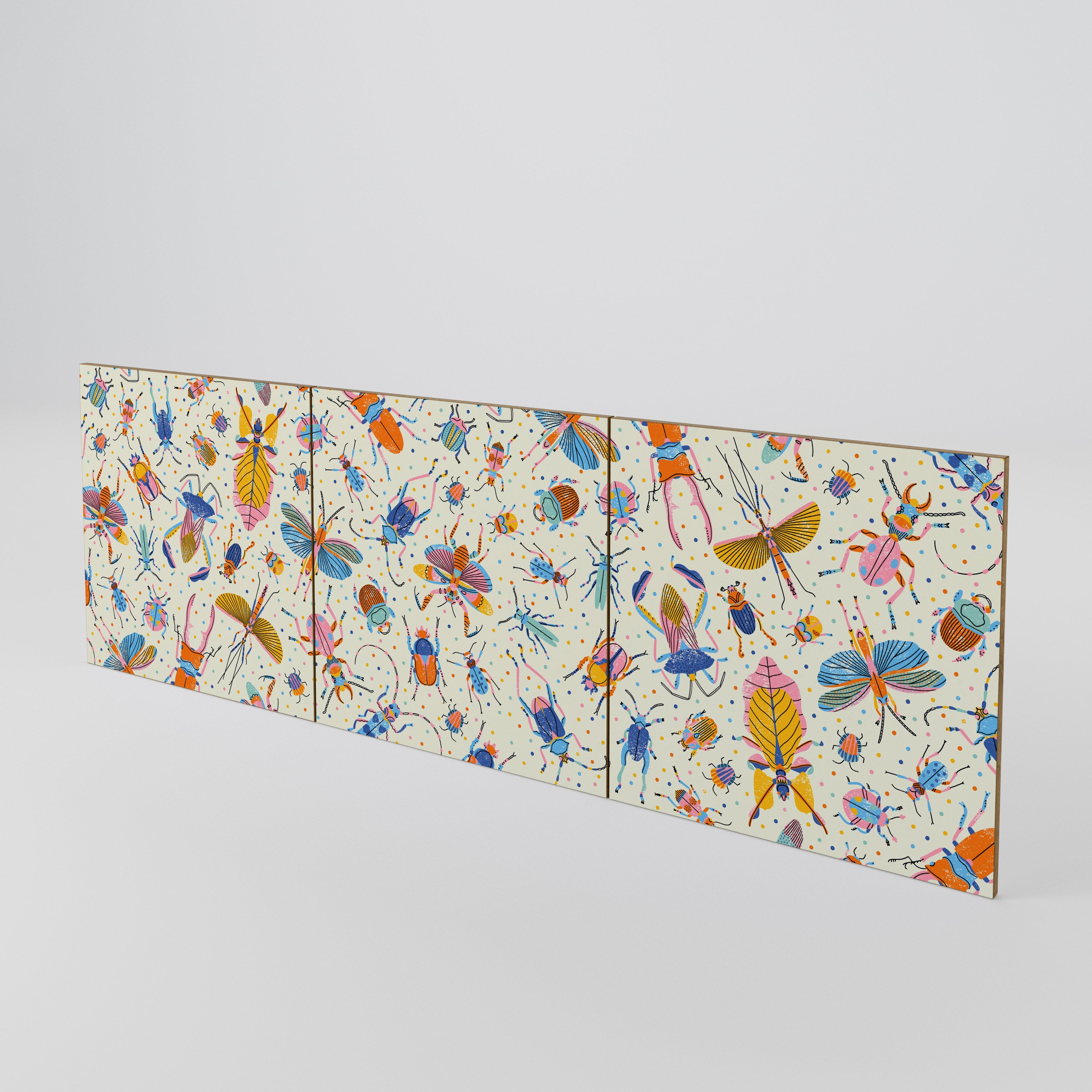 COLORFUL INSECTS Juego de 3 puertas para aparador