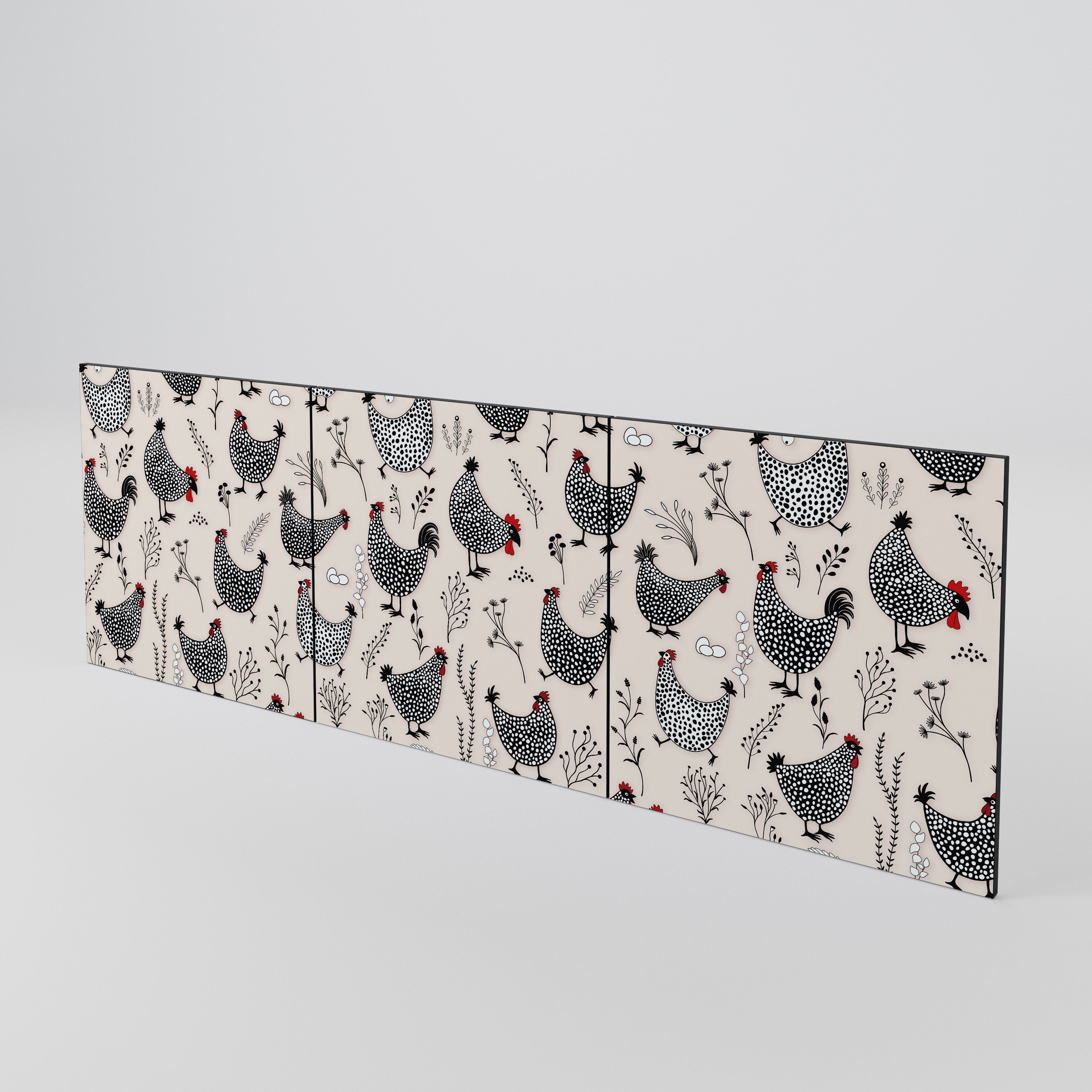 HAPPY HENS Juego de 3 puertas para aparador