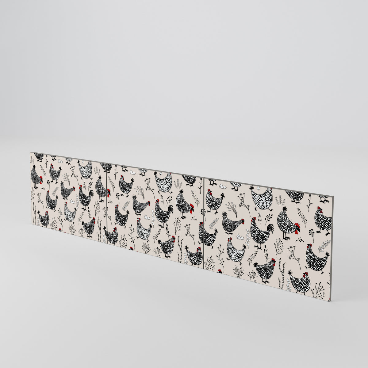 HAPPY HENS Juego de 3 puertas para mueble de TV