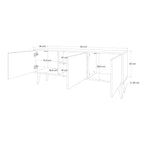 NOSTALGIC MEMORIES 3-Door TV Stand in Oak Effect