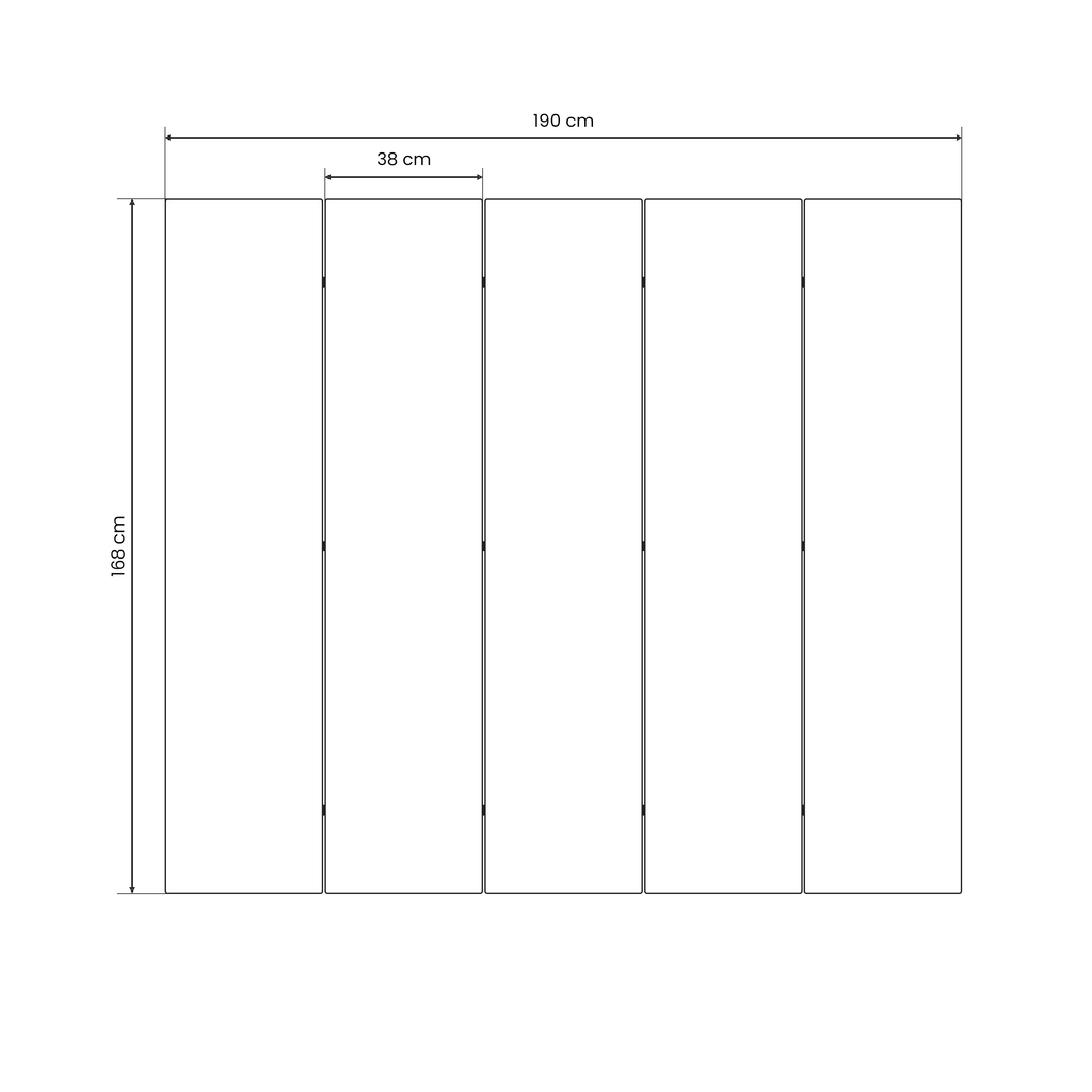 LUMINOUS SUNLIGHT Decorative 5-Panel Room Divider